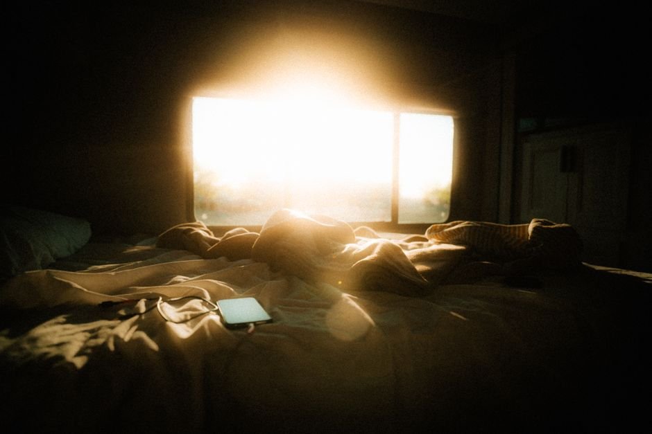 bedroom window dawn light